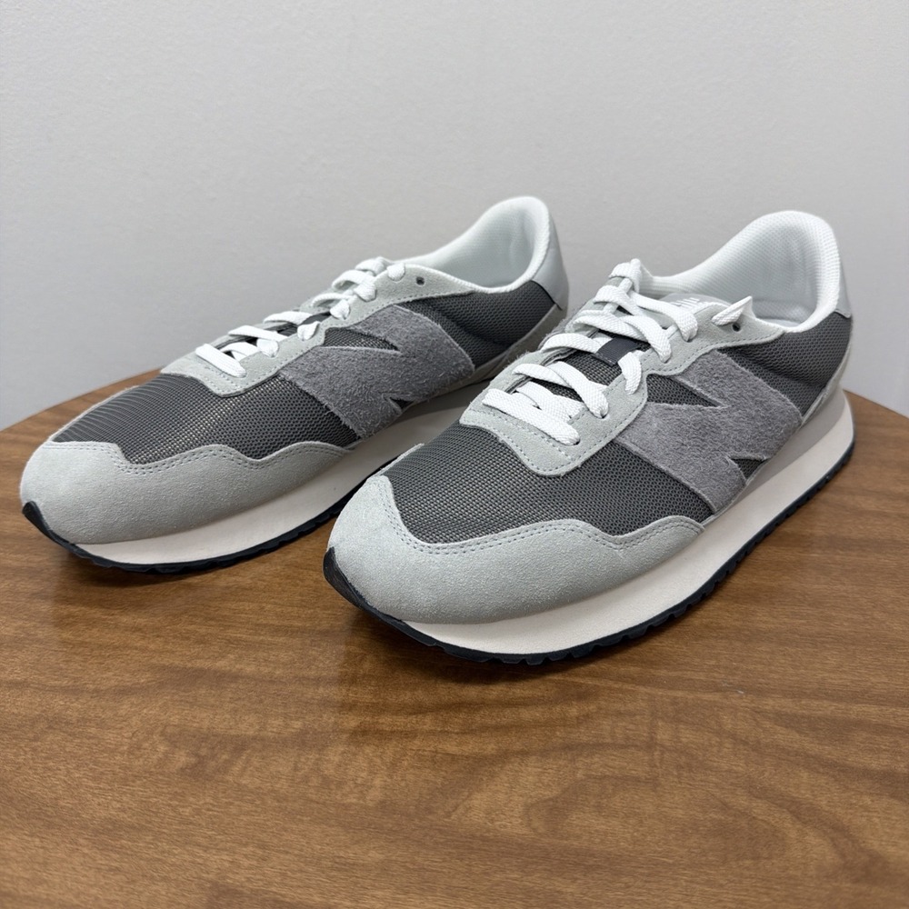 New Balance 237 Neptune Gray Suede Lace Up Lifestyle Sneakers Shoes Mens Size 11